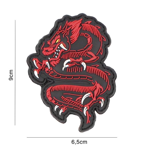 Patch 3D PVC dragon red